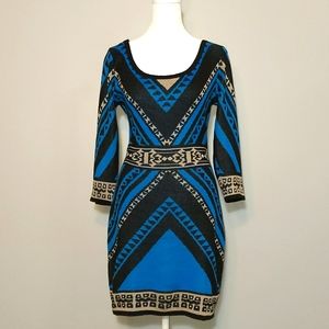 3/4 Bodycon Scoopneck Sweater Dress